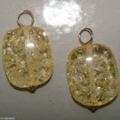 15x18m LT Amber INTERCHANGEABLE Earring Charms YG or SS