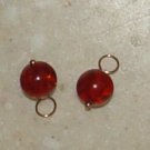 8mm Dark Amber INTERCHANGEABLE Earring Charms YG
