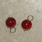 8mm Dark Amber INTERCHANGEABLE Earring Charms YG