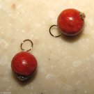 8m Sponge Coral INTERCHANGEABLE Earring Charms YG or SS