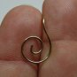 Small Fancy Spiral INTERCHANGEABLE Earring Wires Smooth or Hammered YG or SS