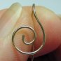 Small Fancy Spiral INTERCHANGEABLE Earring Wires Smooth or Hammered YG or SS