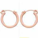 One Pair 14K ROSE GOLD Filled 15mm x 2mm Hoop Earrings Perfect for Our Charms