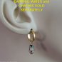 Small 10mm Cloisonne Black Teardrop INTERCHANGEABLE Earring Charms YG or SS