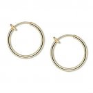 NON PIERCED 17mm HOOPS Gold Plated Brass Perfect for Charms 4 Ear Nose or Lip