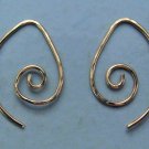 Small Fancy Looped INTERCHANGEABLE Earring Wires Hammered YG or SS