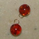 10mm Genuine DK Amber INTERCHANGEABLE Earring Charms YG