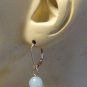 8mm Deep Aqua Blue Sponge Quartz INTERCHANGEABLE Earring Charms YG or SS