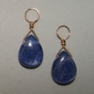 SM Blue Kyanite INTERCHANGEABLE Earring Charms YG or SS