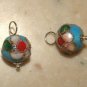 Turq Cloisonne INTERCHANGEABLE Earring Charms YG or SS