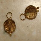Fancy 8mm Smoky INTERCHANGEABLE Earring Charms YG or SS
