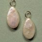 9x15mm White Freshwater Teardrop Pearls INTERCHANGEABLE Earring Charms YG or SS