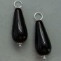 Large 9x20mm Red Garnet Czech Teardrop INTERCHANGEABLE Earring Charms YG or SS