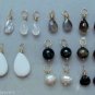 10 Piece SET Gemstone INTERCHANGEABLE Earring Charms PLUS Wires Sterling Silver