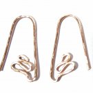 Fancy 1 1/8" Hammered Earrings INTERCHANGEABLE Wires Yellow or Rose Gold Filled