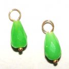 SM Green Jade INTERCHANGEABLE Earring Charms YG or SS