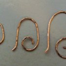ROSE GOLD Small, Medium or Large Hammered INTERCHANGEABLE Earring Wires