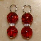 SS Fancy DBL Dark Amber INTERCHANGEABLE Earring Charms