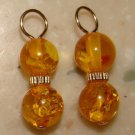 Fancy DBL Gold Amber INTERCHANGEABLE Earring Charms YG