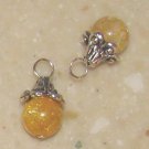 8mm Fancy Citrine INTERCHANGEABLE Earring Charms Silver