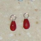Small Red Quartz INTERCHANGEABLE Earring Charms SS