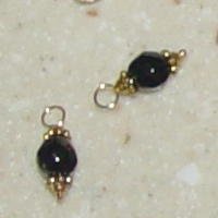 Fancy 8mm Black INTERCHANGEABLE Earring Charms YG