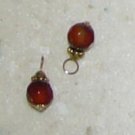 Fancy 8mm Amber Brown INTERCHANGEABLE Earring Charms YG