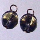 10m Smoky Quartz INTERCHANGEABLE Earring Charms YG