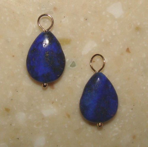 SM Lapis Tears INTERCHANGEABLE Earring Charms YG or SS