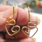 Twisted Fancy Looped and Hammered INTERCHANGEABLE Earring Wires 14K Yellow GF