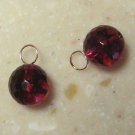 10mm HOT Raspberry INTERCHANGEABLE Earring Charms YG SS