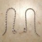 1 PR INTERCHANGEABLE 22mm Twisted Shepherd Hooks Silver