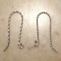 1 PR INTERCHANGEABLE 22mm Twisted Shepherd Hooks Silver