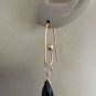 AAA Faceted Black Onyx Briolette INTERCHANGEABLE Earring Charms YG or SS