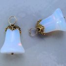 Large Opalite Bells Perfect for Xmas INTERCHANGEABLE Earring Charms YG or SS