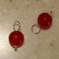 8mm Red Jade INTERCHANGEABLE Earring Charms YG or SS