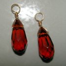 Rootbeer Whisky Quartz INTERCHANGEABLE Earring Charms YOUR CHOICE YG or SS