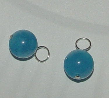 SS Turquoise Chalcedony INTERCHANGEABLE Earring Charms