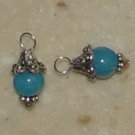 SS Fancy Turq Chalcedony INTERCHANGEABLE Earring Charms