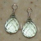 Silver Large Aqua Blue INTERCHANGEABLE Earring Charms