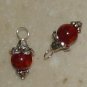 Fancy Dark Amber INTERCHANGEABLE Earring Charms Silver