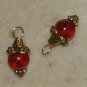 Fancy 8mm Dark Amber INTERCHANGEABLE Earring Charms YG
