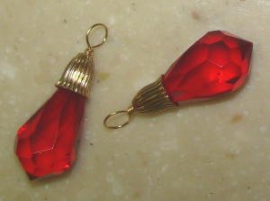 LG Fancy Xmas Red INTERCHANGEABLE Earring Charms YG