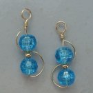 DBL Topaz Blue Twist INTERCHANGEABLE Earring Charms YG