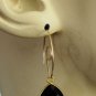 13x16mm INTERCHANGEABLE Bezel Set Black Onyx Earring Charms Vermeil 925 Silver