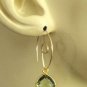 13x16mm INTERCHANGEABLE Bezel Set Green Quartz Earring Charms Vermeil 925 Silver