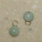 8mm Teal Chalcedony INTERCHANGEABLE Earring Charms YG