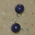 8mm Lapis INTERCHANGEABLE Earring Charms SILVER