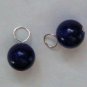 8mm Lapis INTERCHANGEABLE Earring Charms SILVER