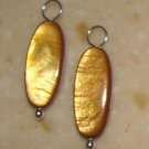 Long Golden MOP INTERCHANGEABLE Earring Charms Silver